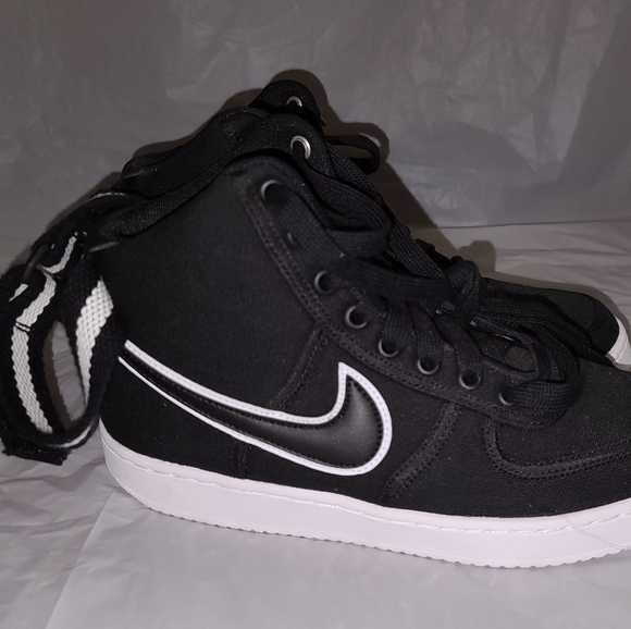 NIKE WOMEN W NIKE VANDAL HI (BLACK / BLACK-WHITE) - Picture 2 of 5